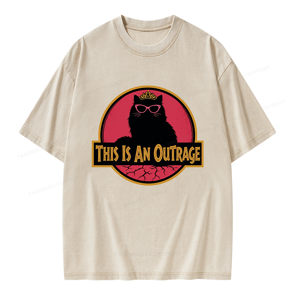 Pagewings This Is An Outrage Unisex Washed T-shirt