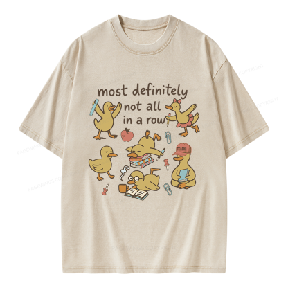 Pagewings Ducks In A Row Unisex Washed T-shirt