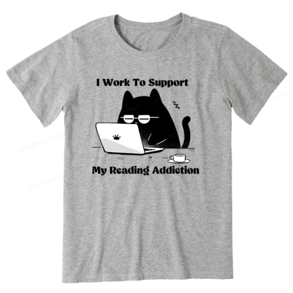 Pagewings I Work To Support My Reading Addiction Unisex Classic T-shirt