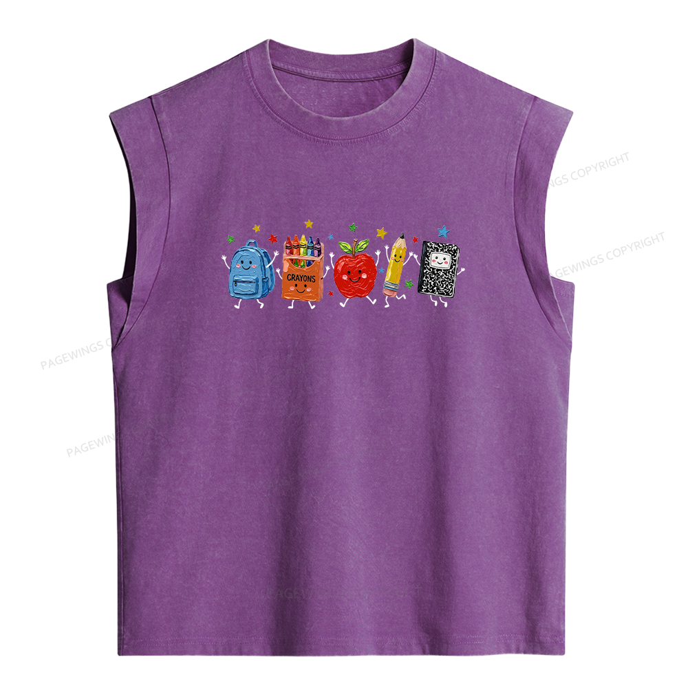 Pagewings It's a Good Day for Learning Women's Washed Tank Top