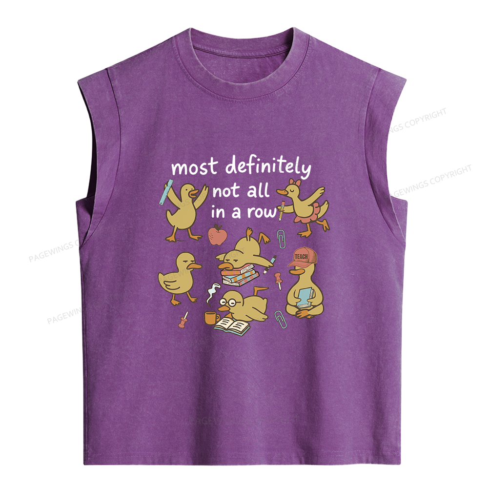 Pagewings Ducks In A Row Women's Washed Tank Top