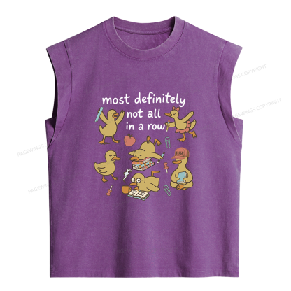 Pagewings Ducks In A Row Women's Washed Tank Top