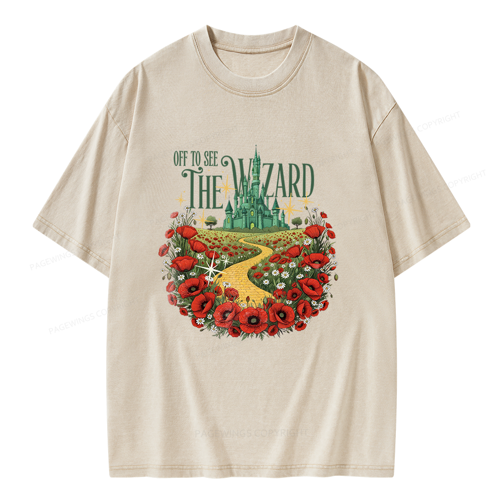 Pagewings Fantasy Books Lover Unisex Washed T-shirt