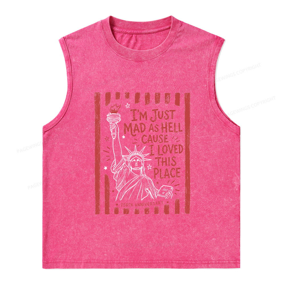 Pagewings I’m Just Mad As Hell 250th Unisex Washed Tank Top