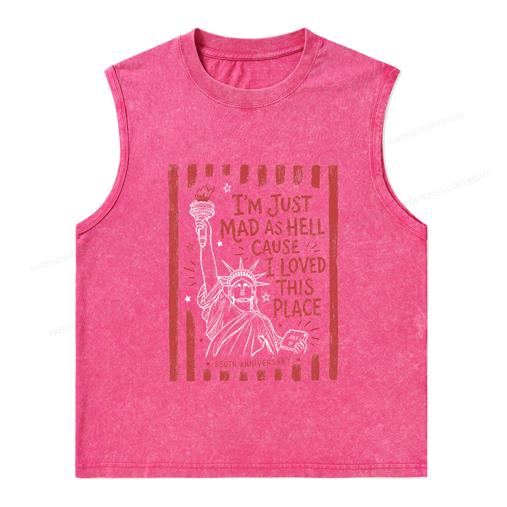 Pagewings I’m Just Mad As Hell 250th Unisex Washed Tank Top