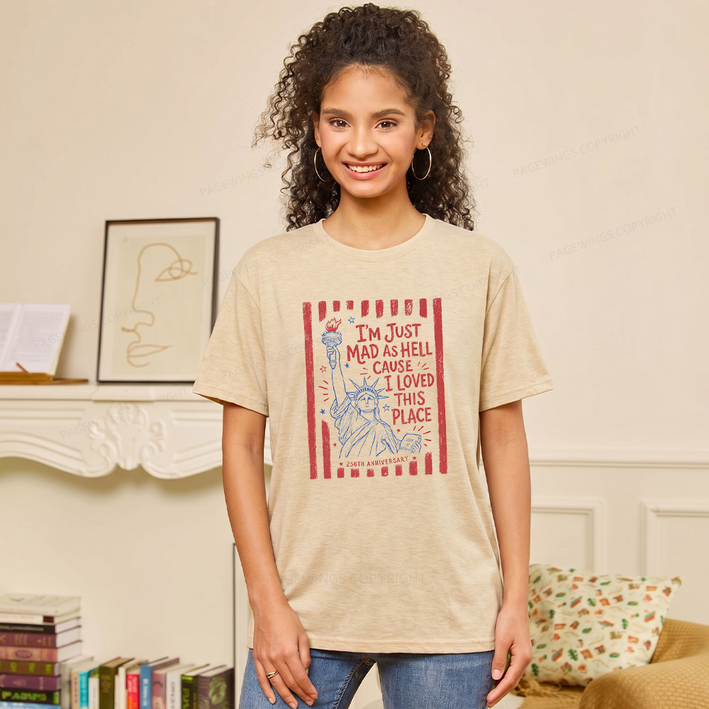 Pagewings Soft I’m Just Mad As Hell 250th Unisex Heather T-Shirt