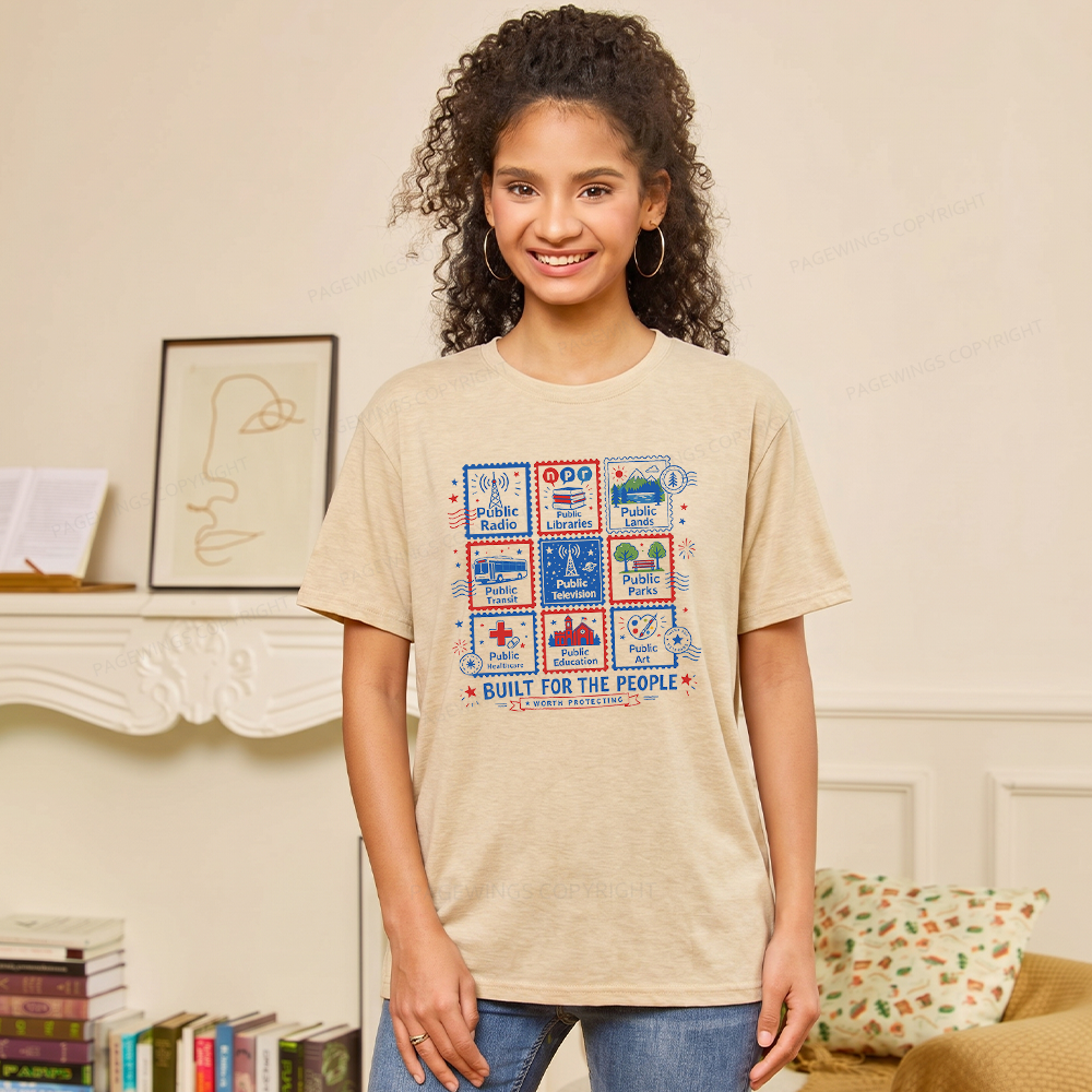 Pagewings Soft Public Libraries Unisex Heather T-Shirt