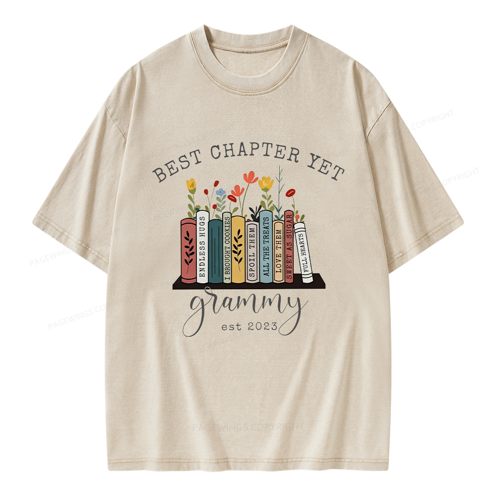 Pagewings Personalized The Best Chapter Yet Unisex Washed T-shirt