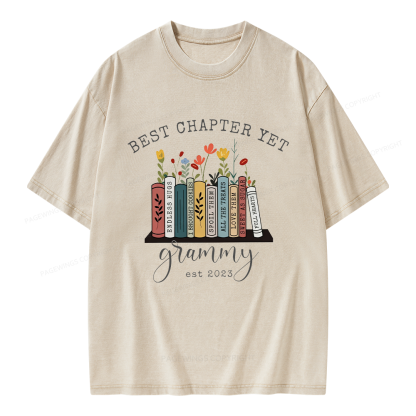 Pagewings Personalized The Best Chapter Yet Unisex Washed T-shirt