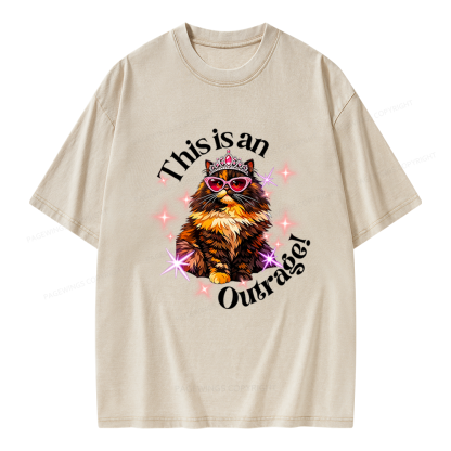 Pagewings This Is An Outrage Unisex Washed T-shirt