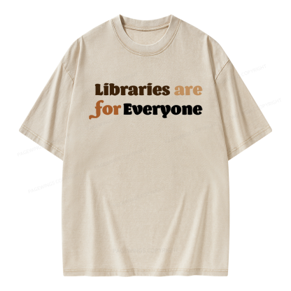 Pagewings Libraries are for Everyone Unisex Washed T-shirt