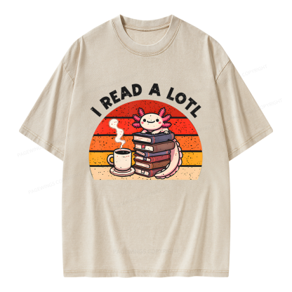 Pagewing I Read A Lotl Unisex Washed T-shirt