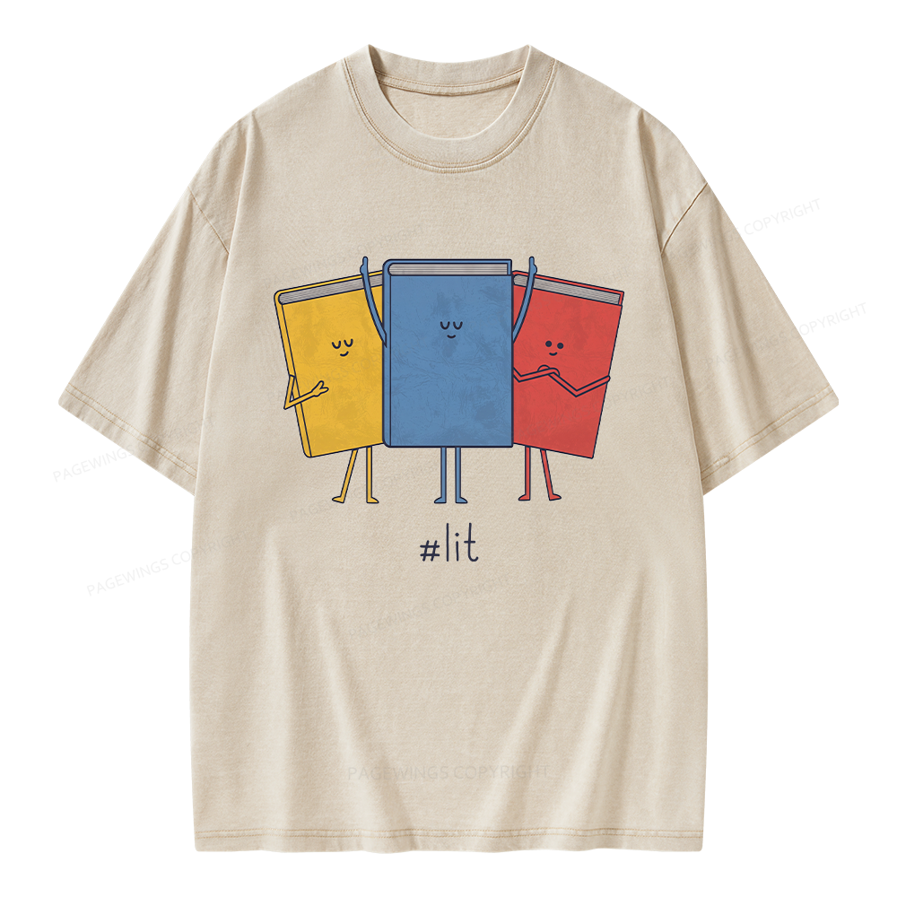 Pagewing Literature Unisex Washed T-shirt