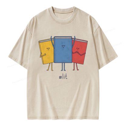 Pagewing Literature Unisex Washed T-shirt