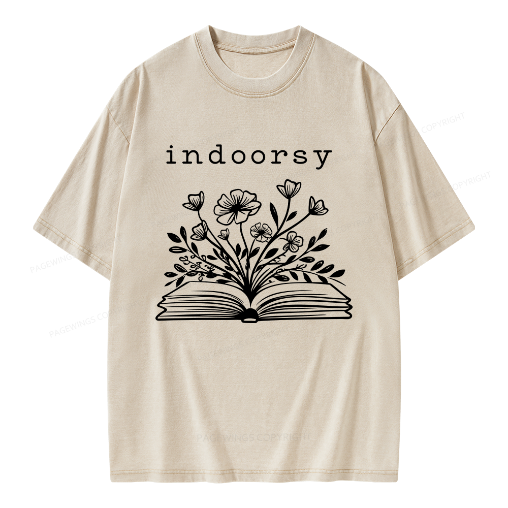 Pagewing Indoorsy Unisex Washed T-shirt