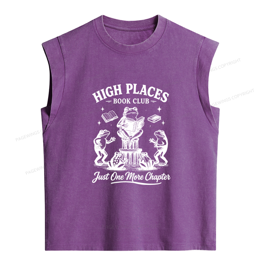 Pagewing High Places Book Club Women's Washed Tank Top