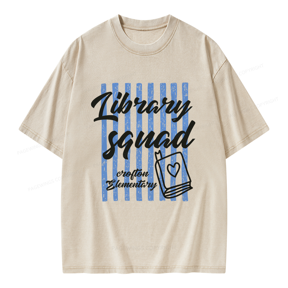 Pagewing Personalized Bookworm Unisex Washed T-shirt