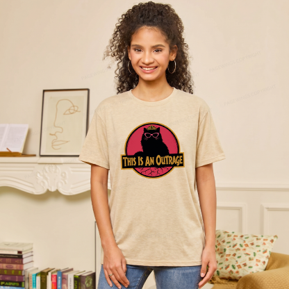 Pagewings Soft This Is An Outrage Unisex Heather T-Shirt