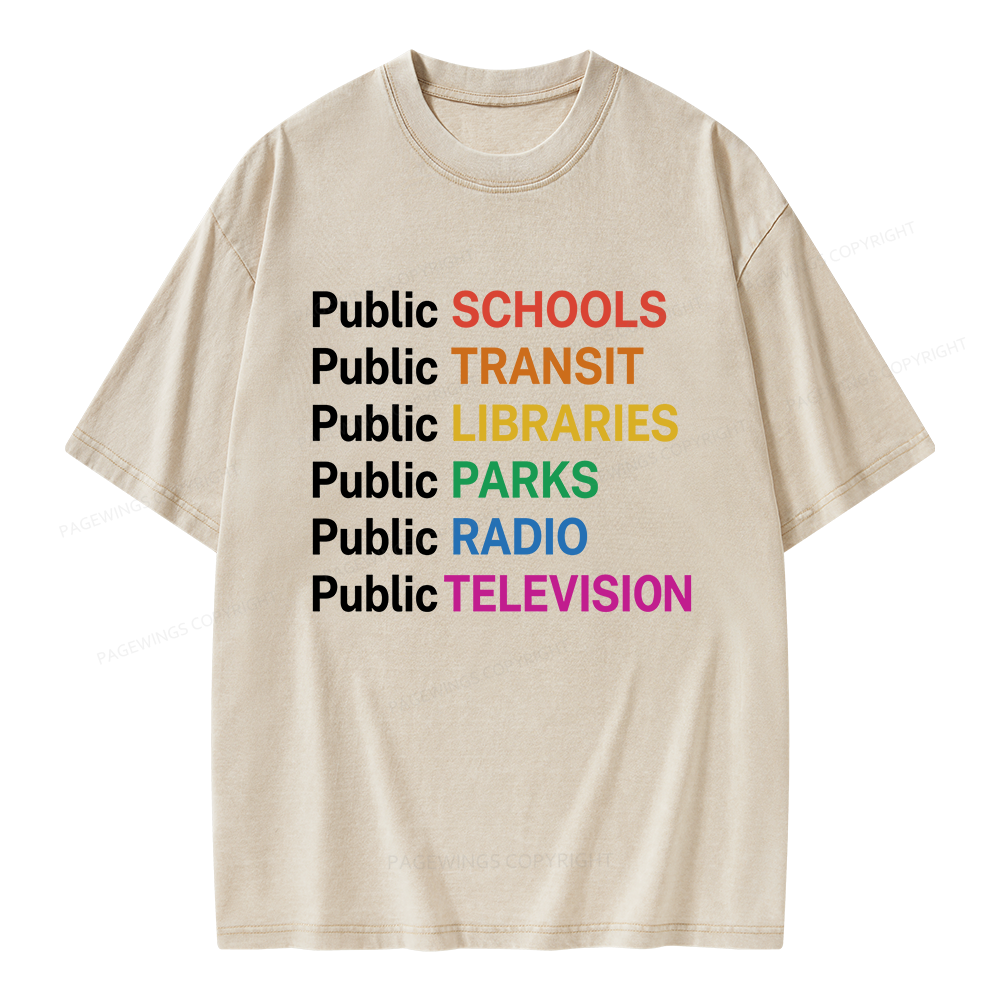 Pagewing Public Services Unisex Washed T-shirt