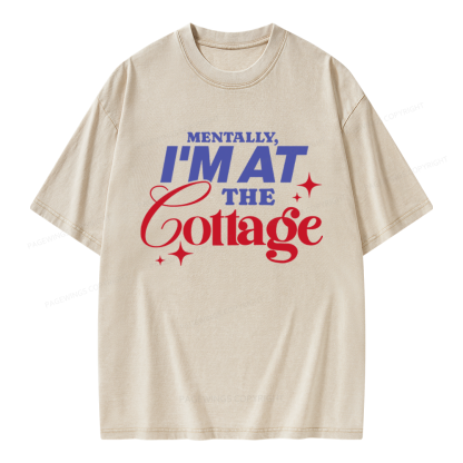 Pagewings I'm at the Cottage Unisex Washed T-shirt