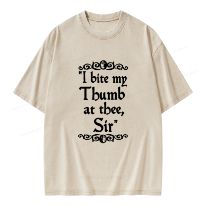 Pagewing I Bite My Thumb at Thee Unisex Washed T-shirt
