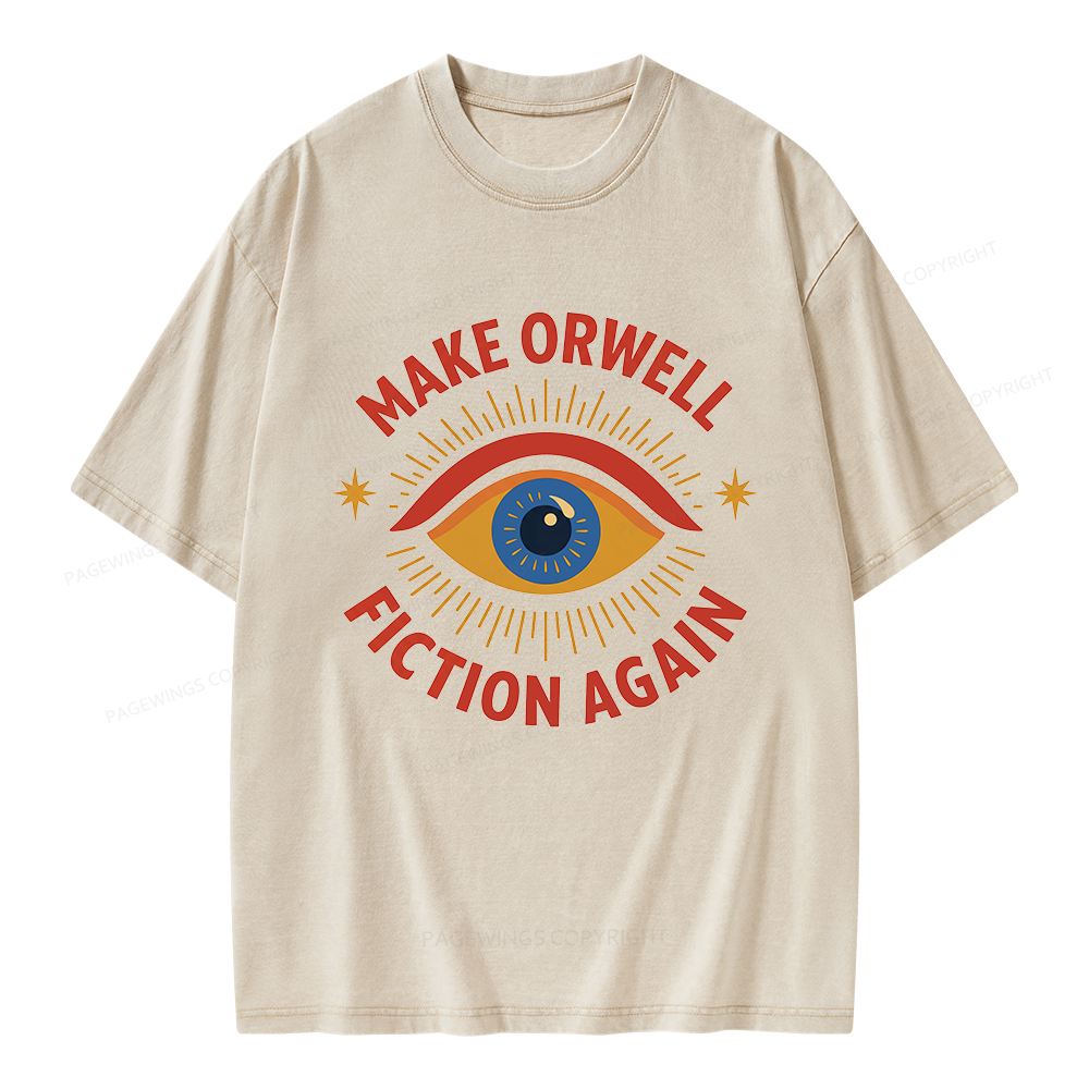 Pagewings Dystopia Quote Unisex Washed T-shirt