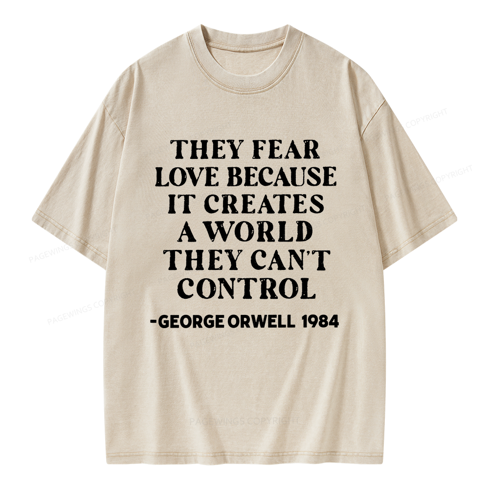 Pagewings Dystopia Quote Unisex Washed T-shirt