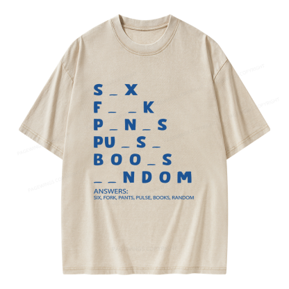 Pagewing Funny Adult Dirty Unisex Washed T-shirt