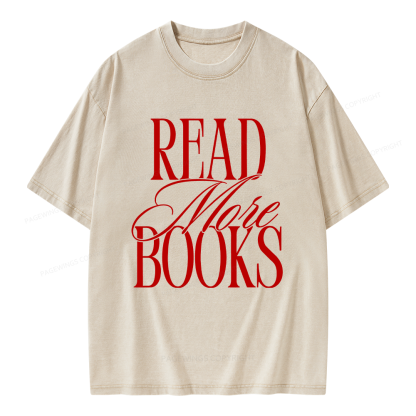 Pagewing Read More Books Unisex Washed T-shirt