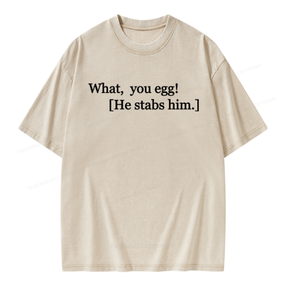 Pagewing What You Egg Unisex Washed T-shirt