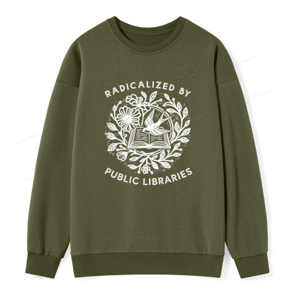 Pagewings Radicalized By Public Libraries Unisex Classic Sweatshirt