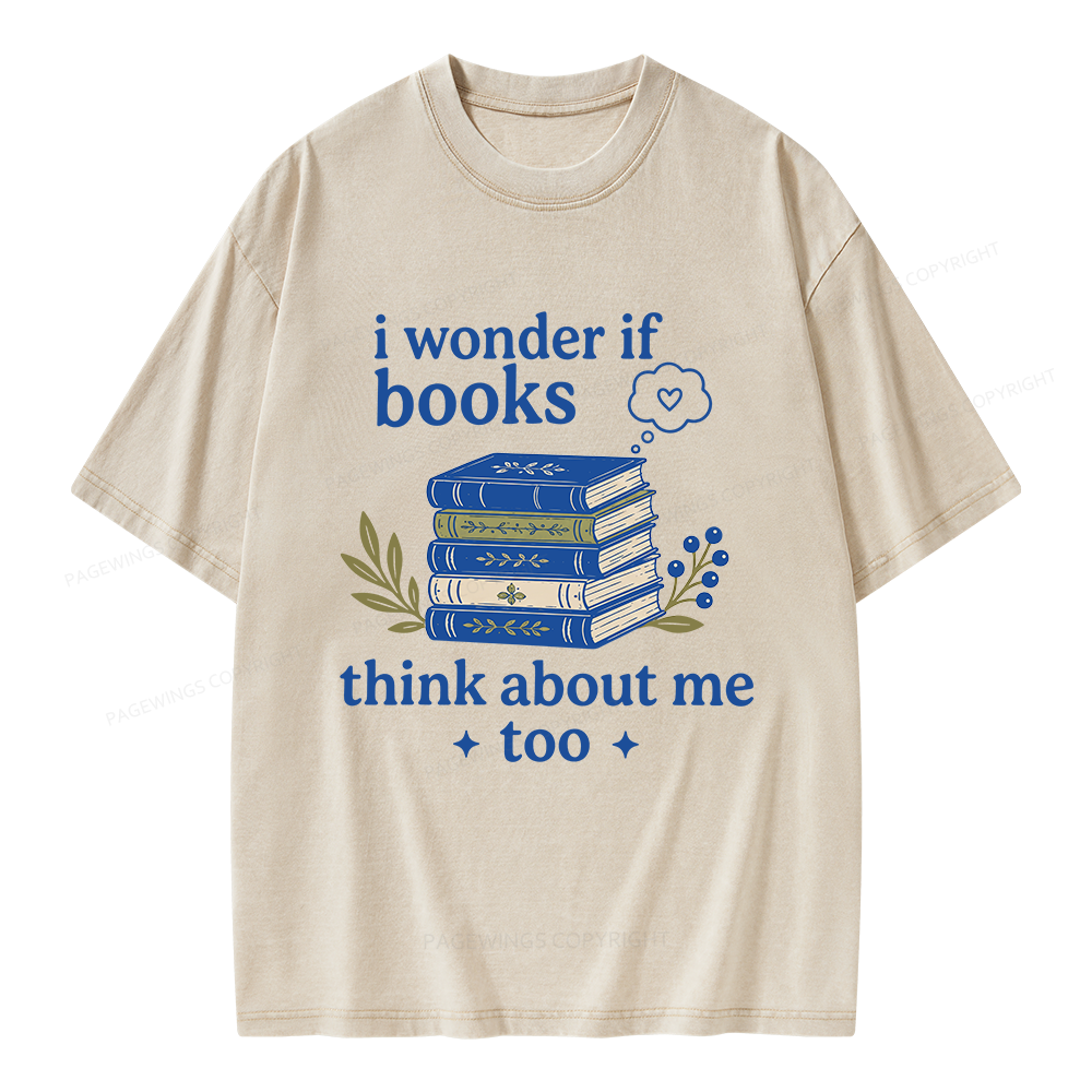 Pagewing I Wonder If Birds Think About Me Unisex Washed T-shirt