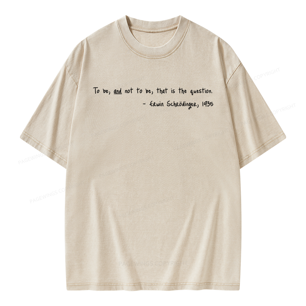 Pagewing Shakespeare meets Schrodinger Unisex Washed T-shirt