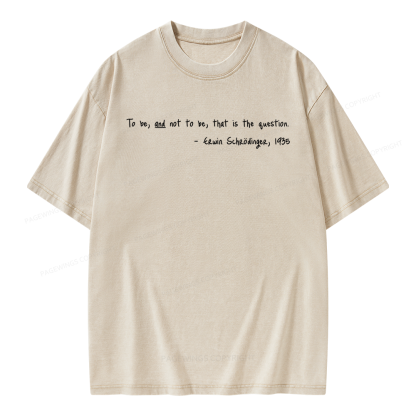 Pagewing Shakespeare meets Schrodinger Unisex Washed T-shirt