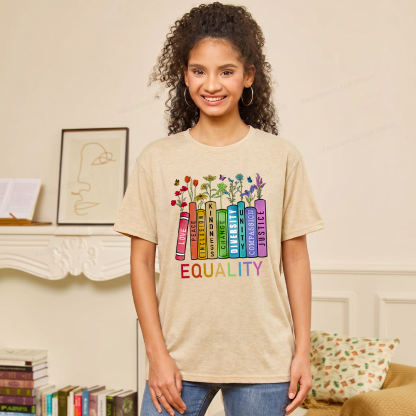Pagewings Soft Equal Rights 11434 Bookish Unisex Heather T-Shirt