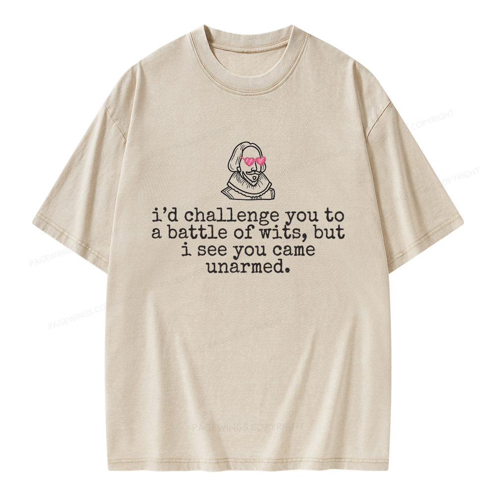 Pagewing Funny Drama Student Unisex Washed T-shirt