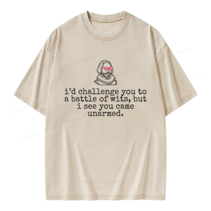 Pagewing Funny Drama Student Unisex Washed T-shirt