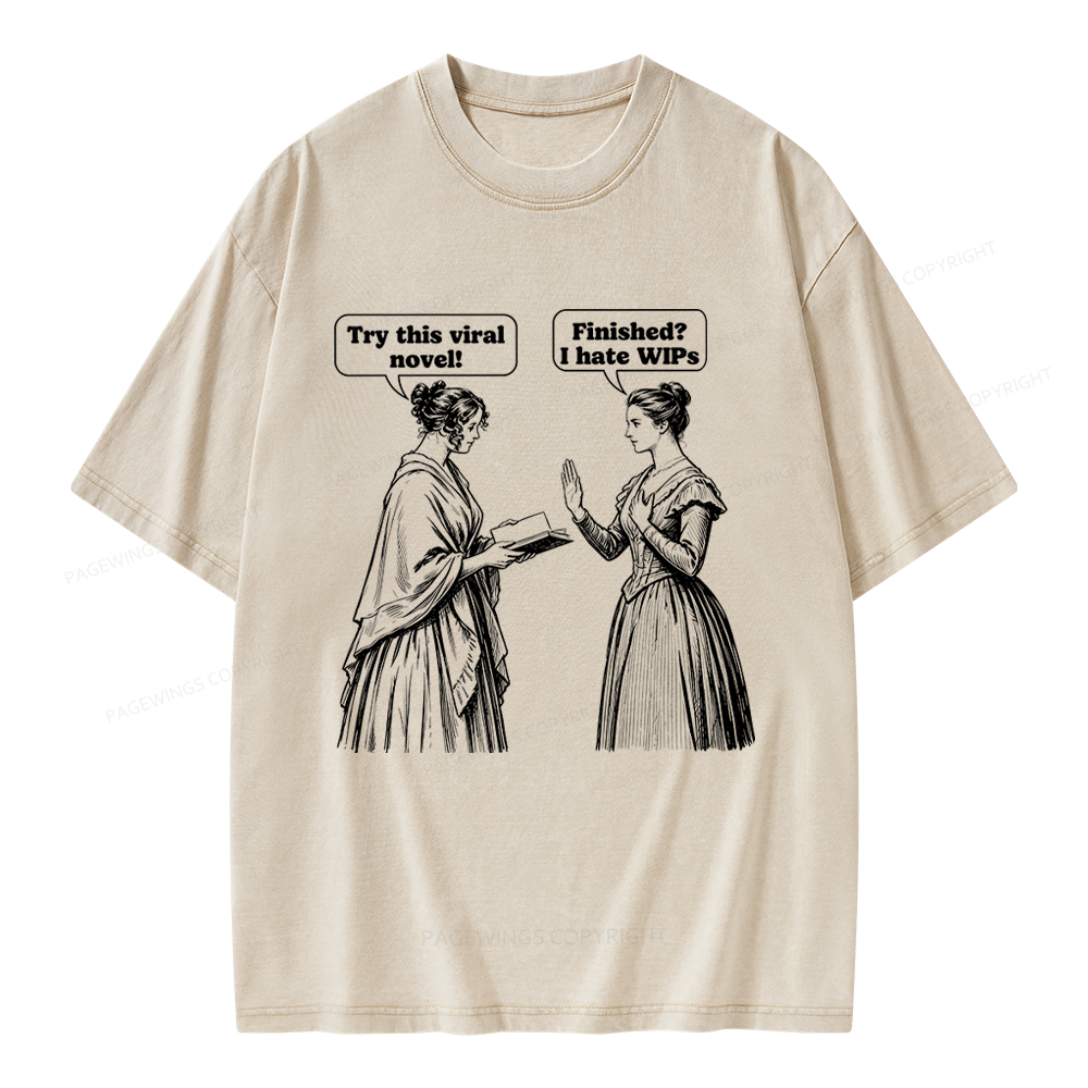 Pagewing Books Lover Unisex Washed T-shirt