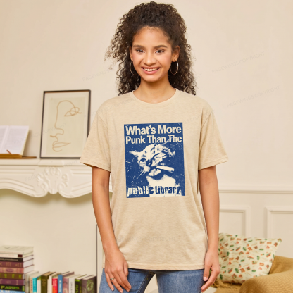 Pagewings Soft What's More Punk Than The Public Library 15772 Bookish Unisex Heather T-Shirt