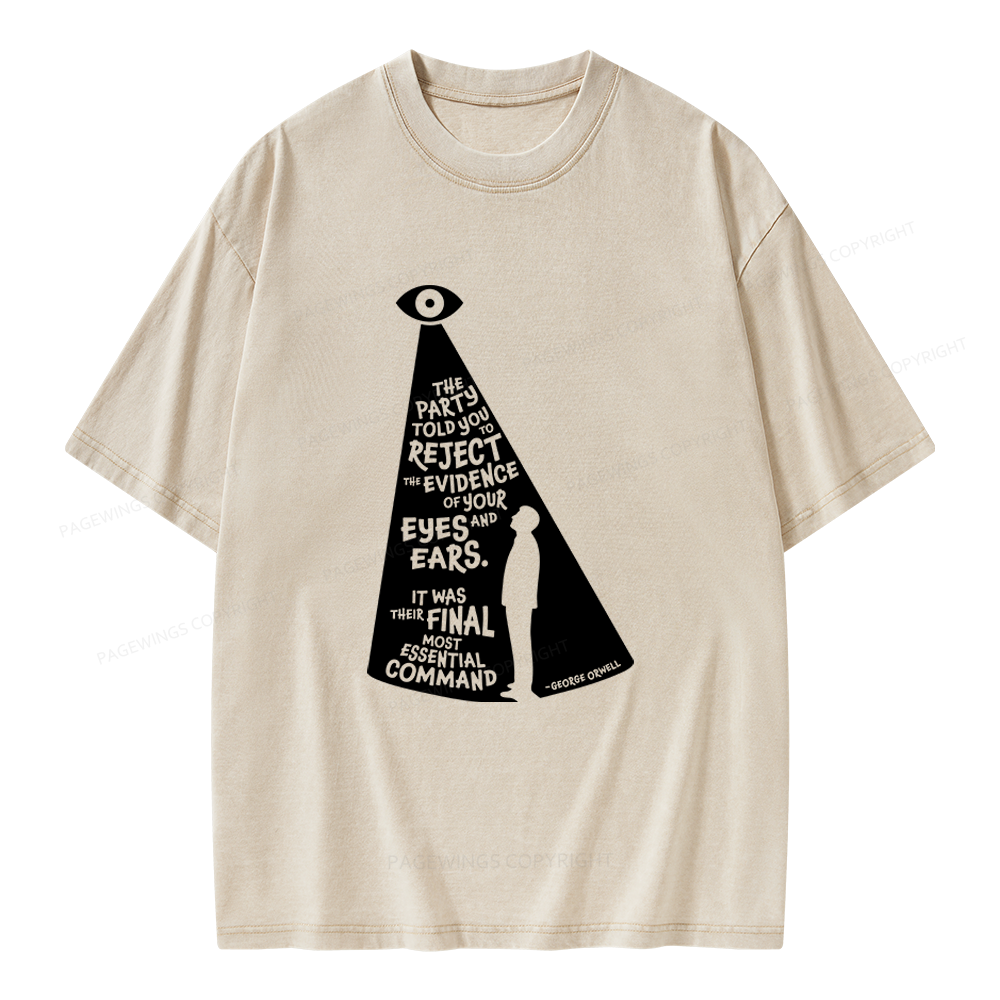 Pagewings Dystopia Quote Unisex Washed T-shirt