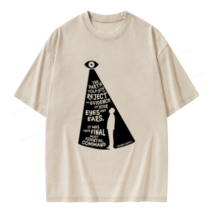Pagewings Dystopia Quote Unisex Washed T-shirt