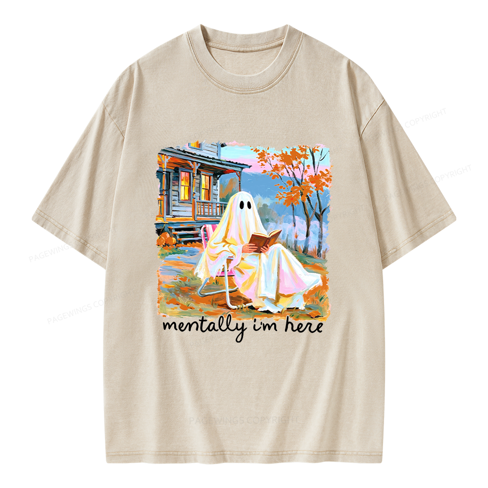 Pagewing Summerween Ghost Unisex Washed T-shirt