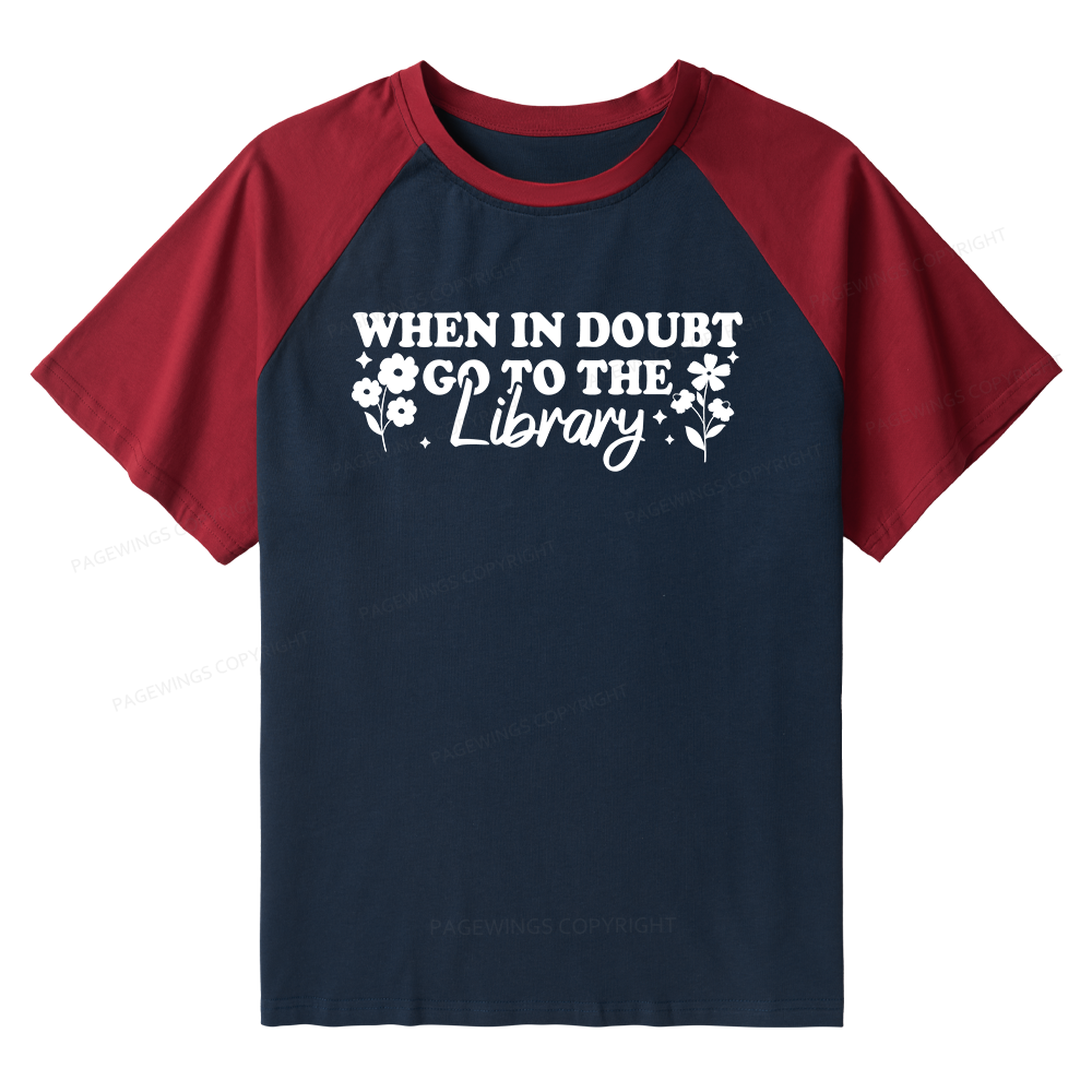 Pagewings Book Lover 10734 Bookish Raglan T-shirt