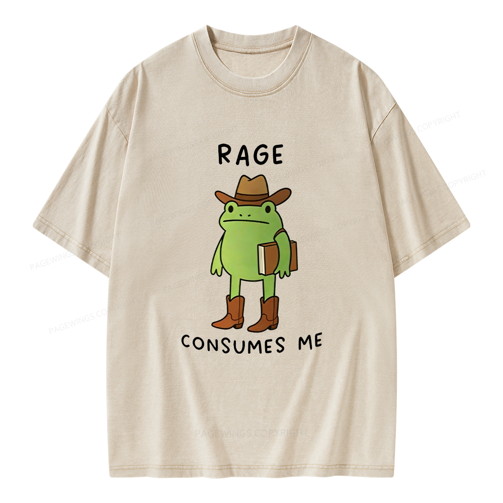 Pagewings Rage Consumes Me Unisex Washed T-shirt