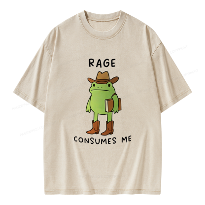 Pagewings Rage Consumes Me Unisex Washed T-shirt