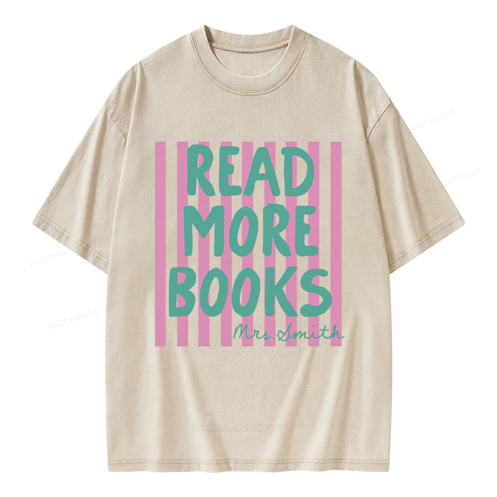 Pagewing Personalized Reading Unisex Washed T-shirt