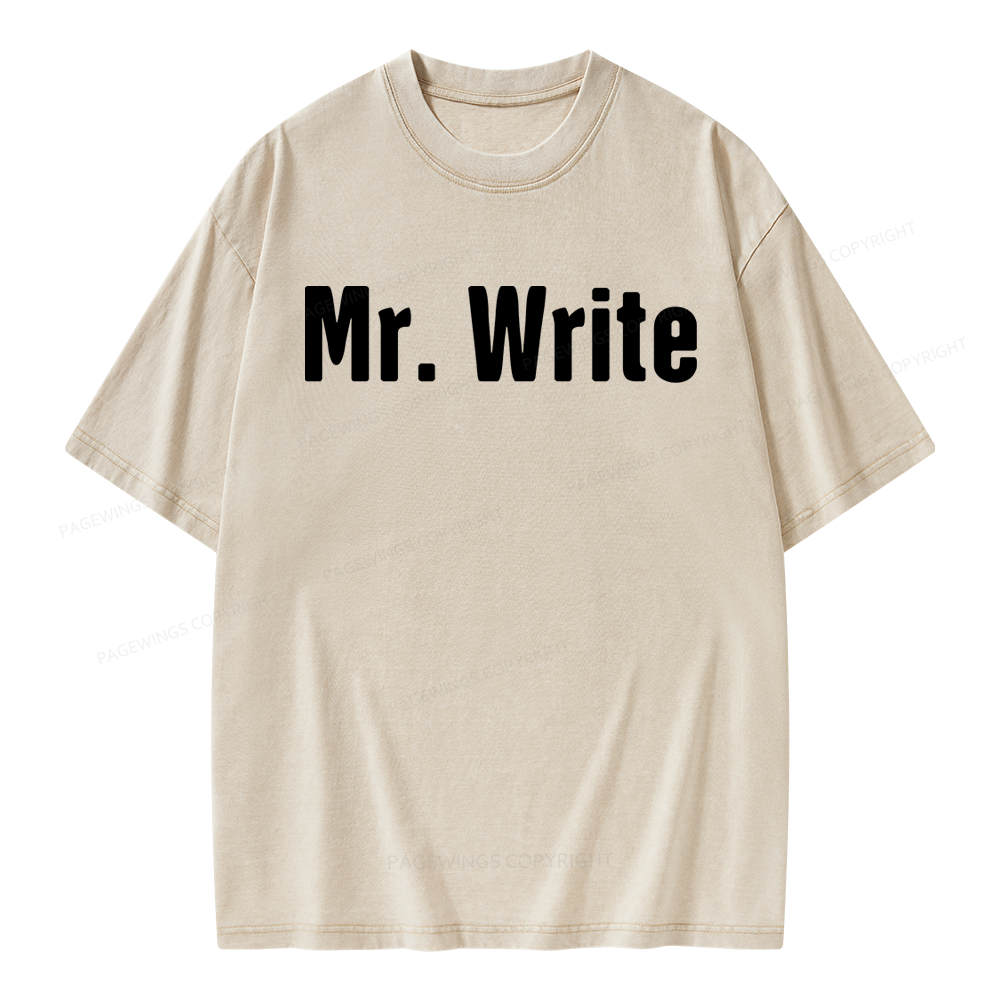 Pagewing Funny Novelist Writer Unisex Washed T-shirt