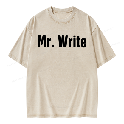 Pagewing Funny Novelist Writer Unisex Washed T-shirt