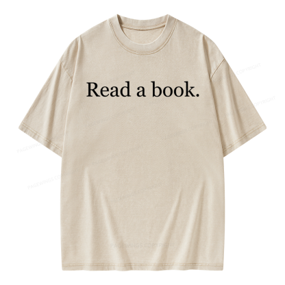 Pagewing Read a Book Unisex Washed T-shirt