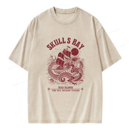 Pagewing Reading Fantasy Bookish Unisex Washed T-shirt